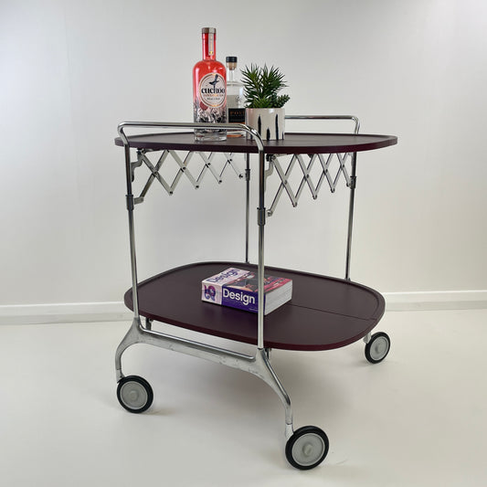 KARTELL GASTONE TROLLEY IN AUBERGINE