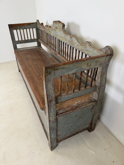 SWEDISH SETTLE BENCH 19TH CENTURY