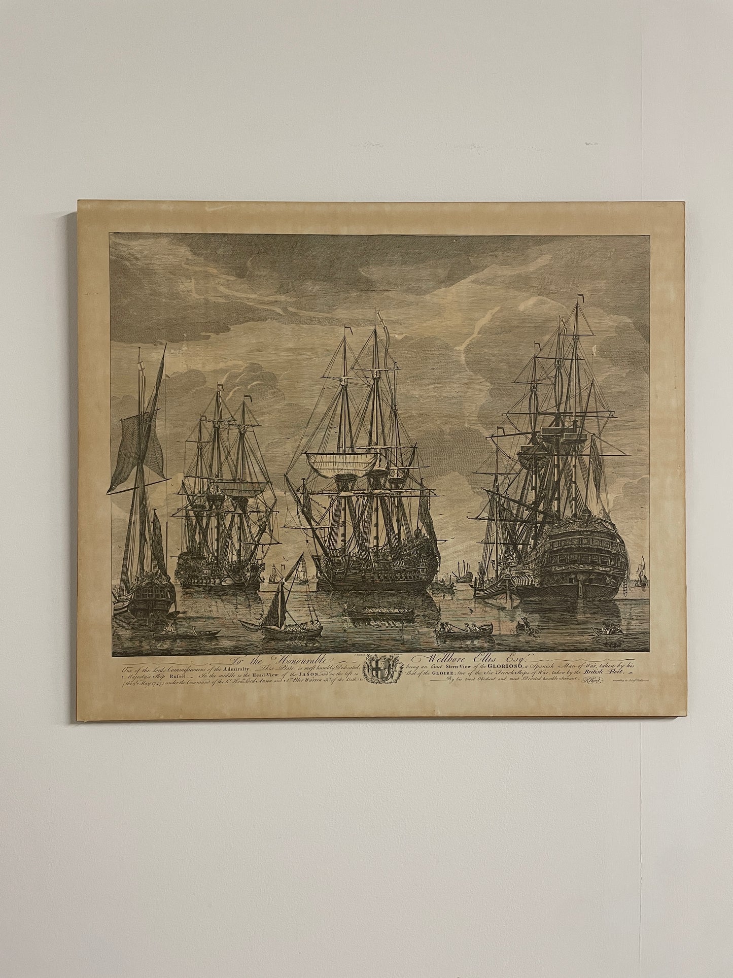 SEPIA SHIP PRINTS - J BOYDELL SET OF 4