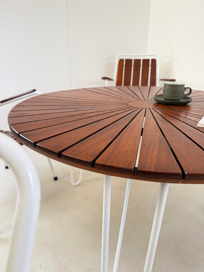 DANISH DANELINE TEAK GARDEN TABLE & 4 CHAIRS