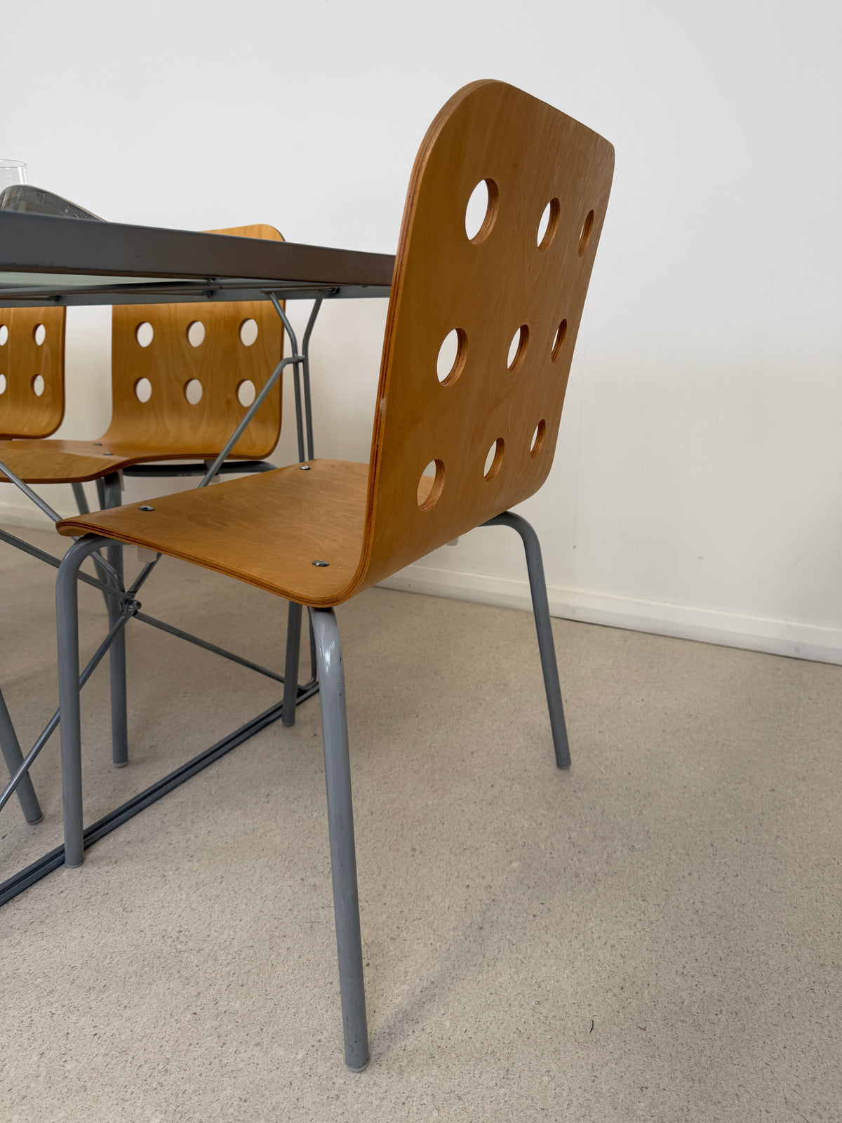 VINTAGE 1999 IKEA MOMENTS TABLE & 6 JULES CHAIRS