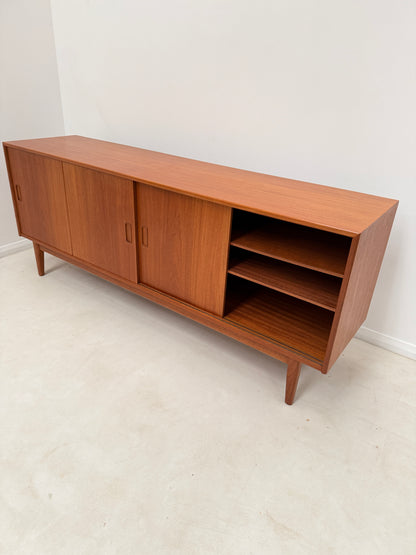 DANISH TEAK SIDEBOARD WITH SLIDING DOORS
