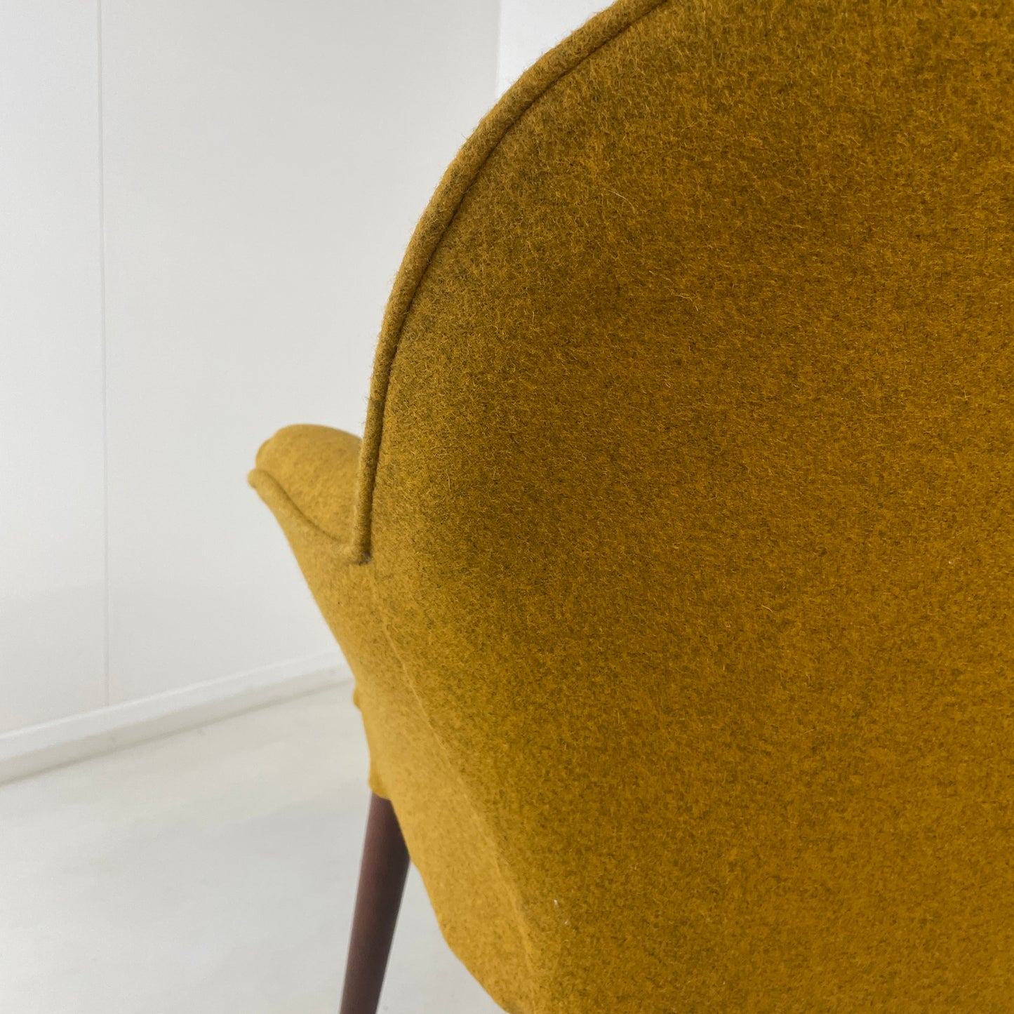 TOOTHILL COCKTAIL CHAIR IN MUSTARD WOOL