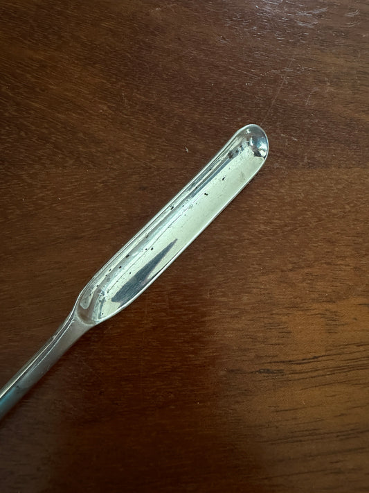 ANTIQUE BONE MARROW SILVER PLATE SCOOP