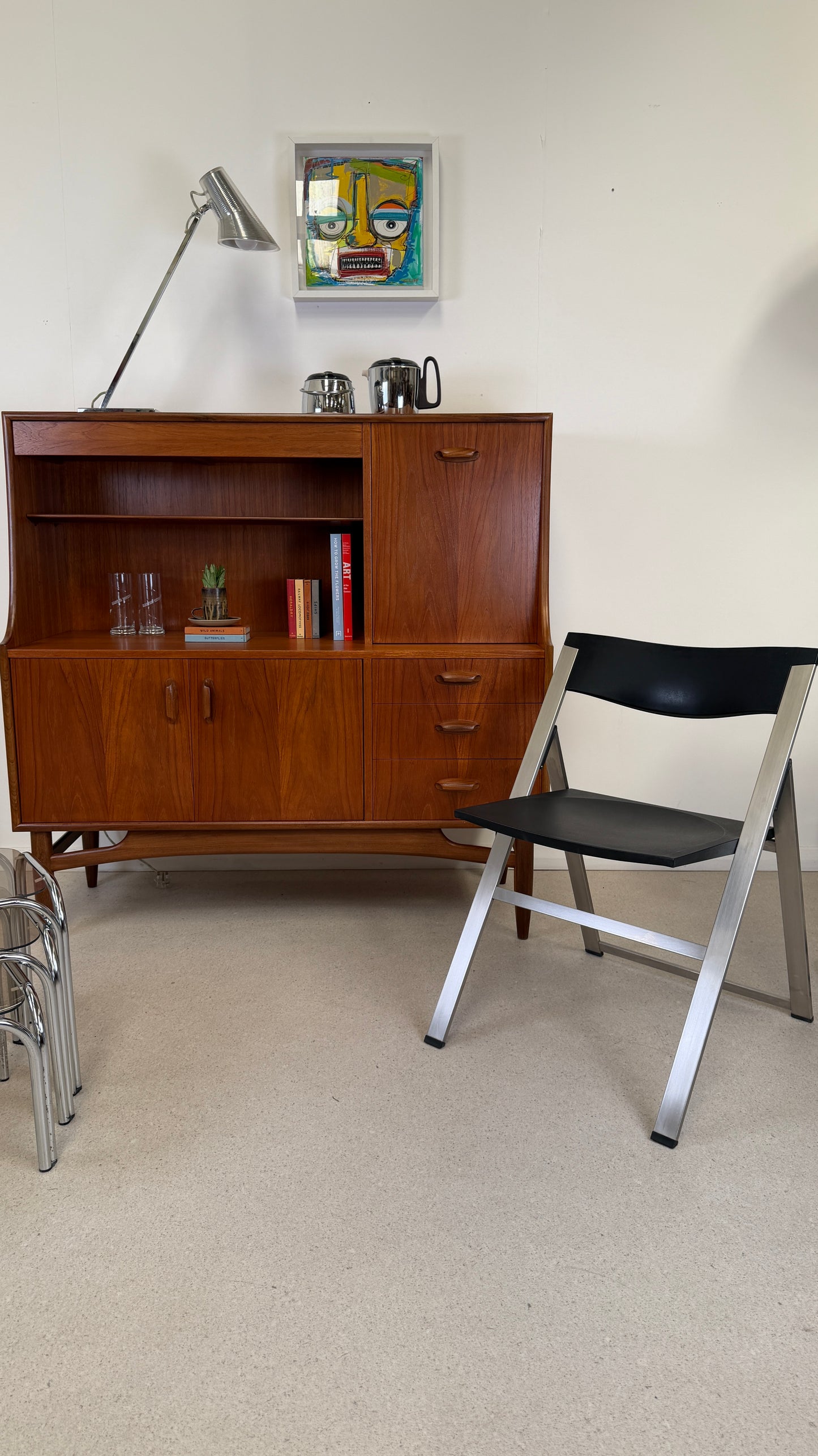 1960s GPLAN TEAK BRASILIA COMPACT SIDEBOARD / DRINKS CABINET