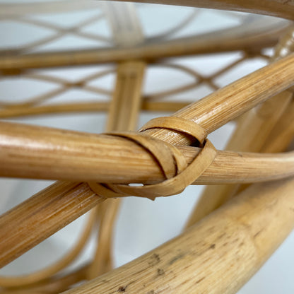 VINTAGE BAMBOO ROUND DINING TABLE