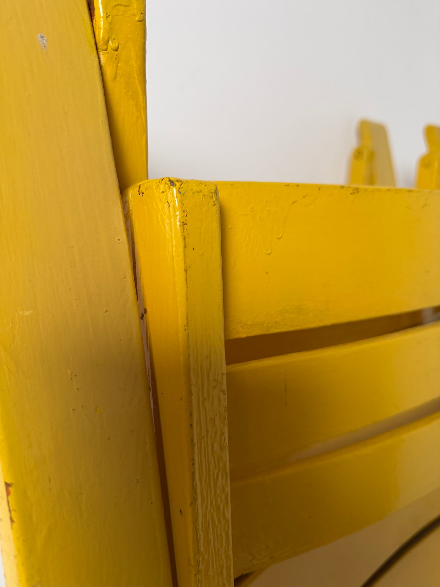BAUHAUS FOLDING GARDEN CHAIRS IN YELLOW - SET OF 4