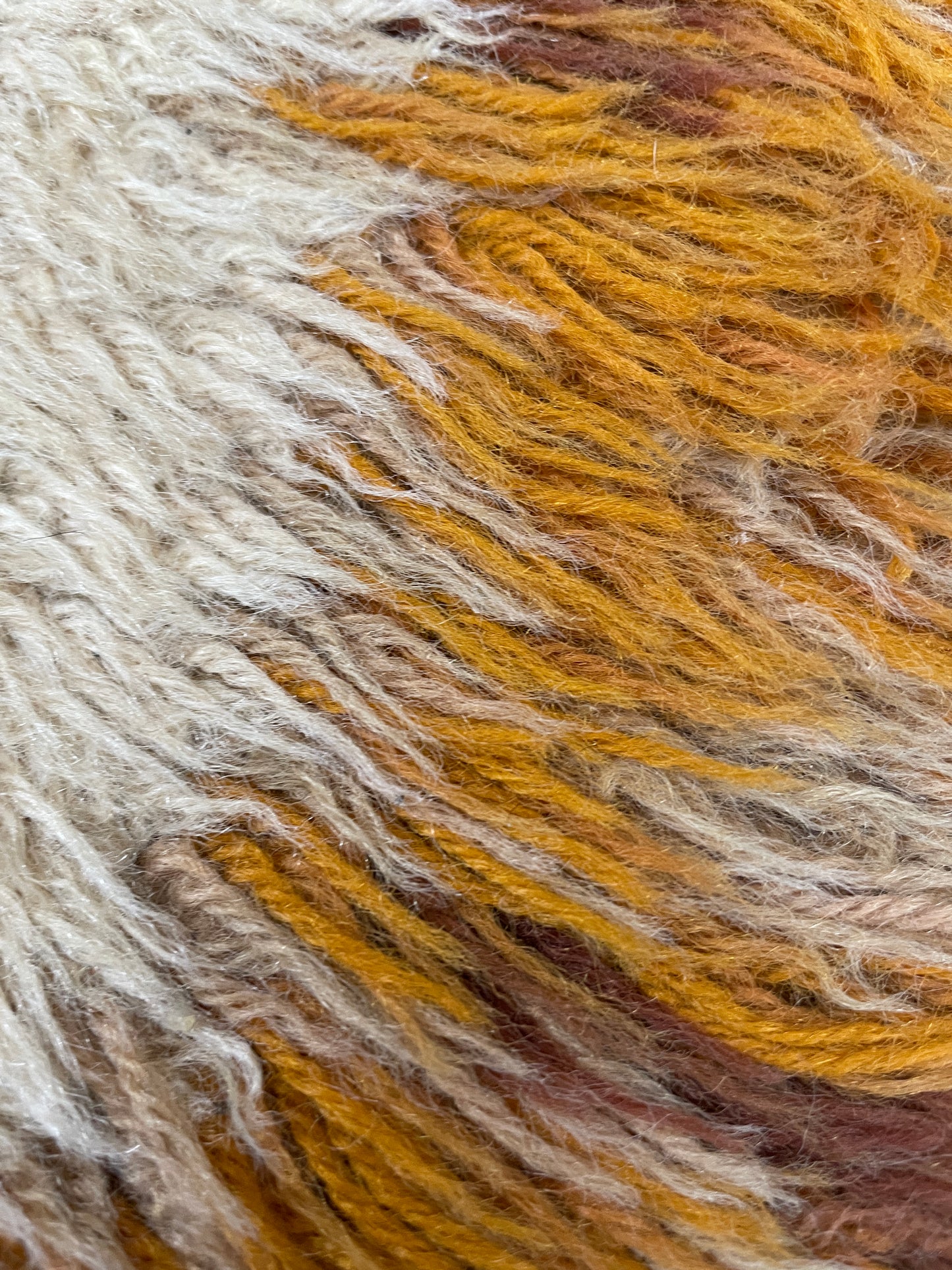 SEVENTIES ROUND SHAGGY RYA RUG - 244cm MUTED AUTUMN COLOURS