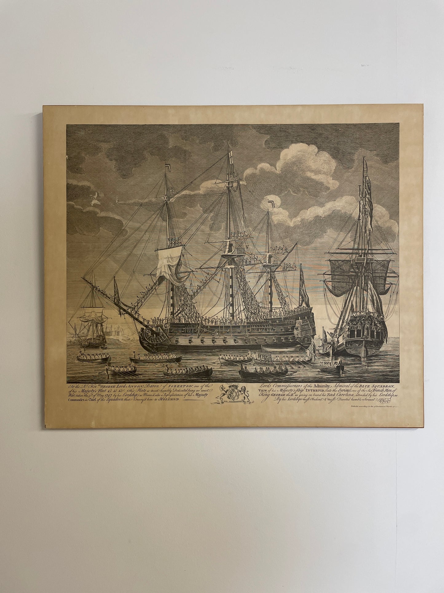SEPIA SHIP PRINTS - J BOYDELL SET OF 4