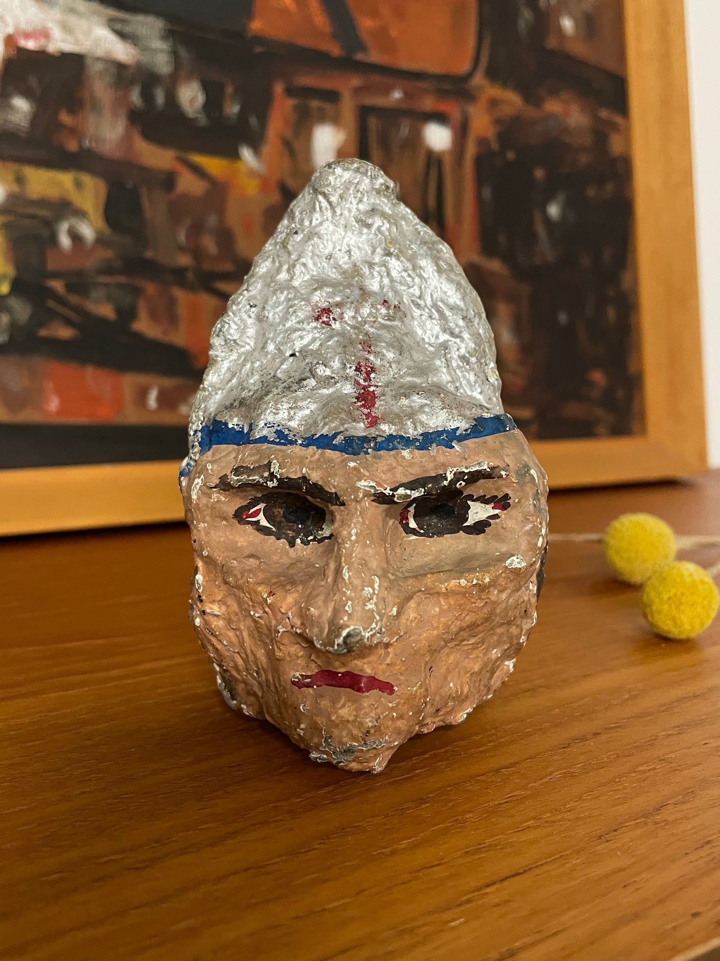 VINTAGE PAPIER-MÂCHÉ PUPPET HEAD - THE PRIEST