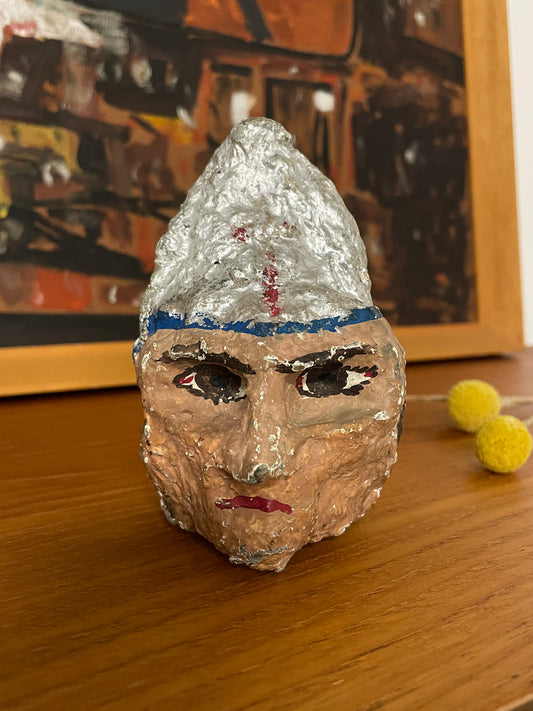 VINTAGE PAPIER-MÂCHÉ PUPPET HEAD - THE PRIEST