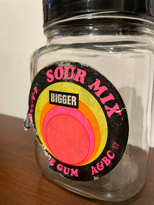 BRITISH MADE VINTAGE GLASS SWEET JAR