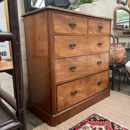 ANTIQUE SATINWOOD CHEST OF DRAWERS