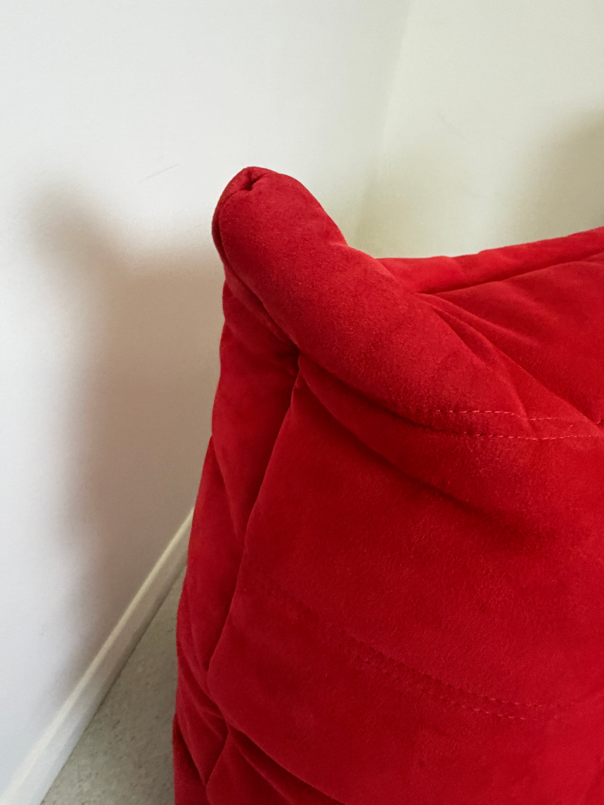 LIGNE ROSET RED TOGO FIRESIDE LOUNGE CHAIR
