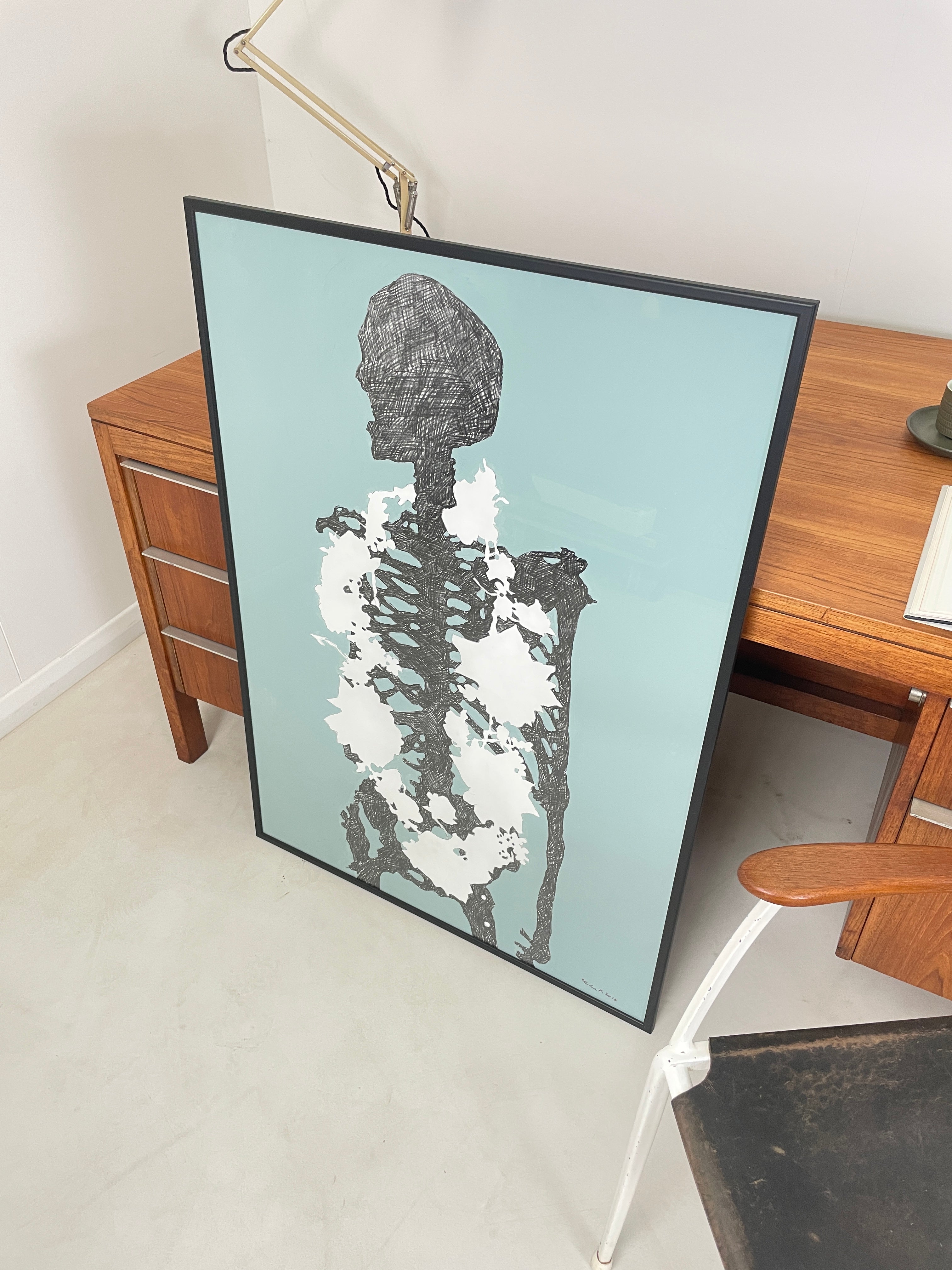 CHARLIE PI PAINTING SKELETON - SIGNED 2016 – Statement Furniture