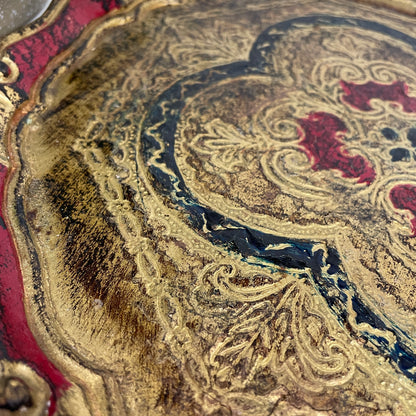 VINTAGE FLORENTINE PLATE/TRAY - SET OF TWO