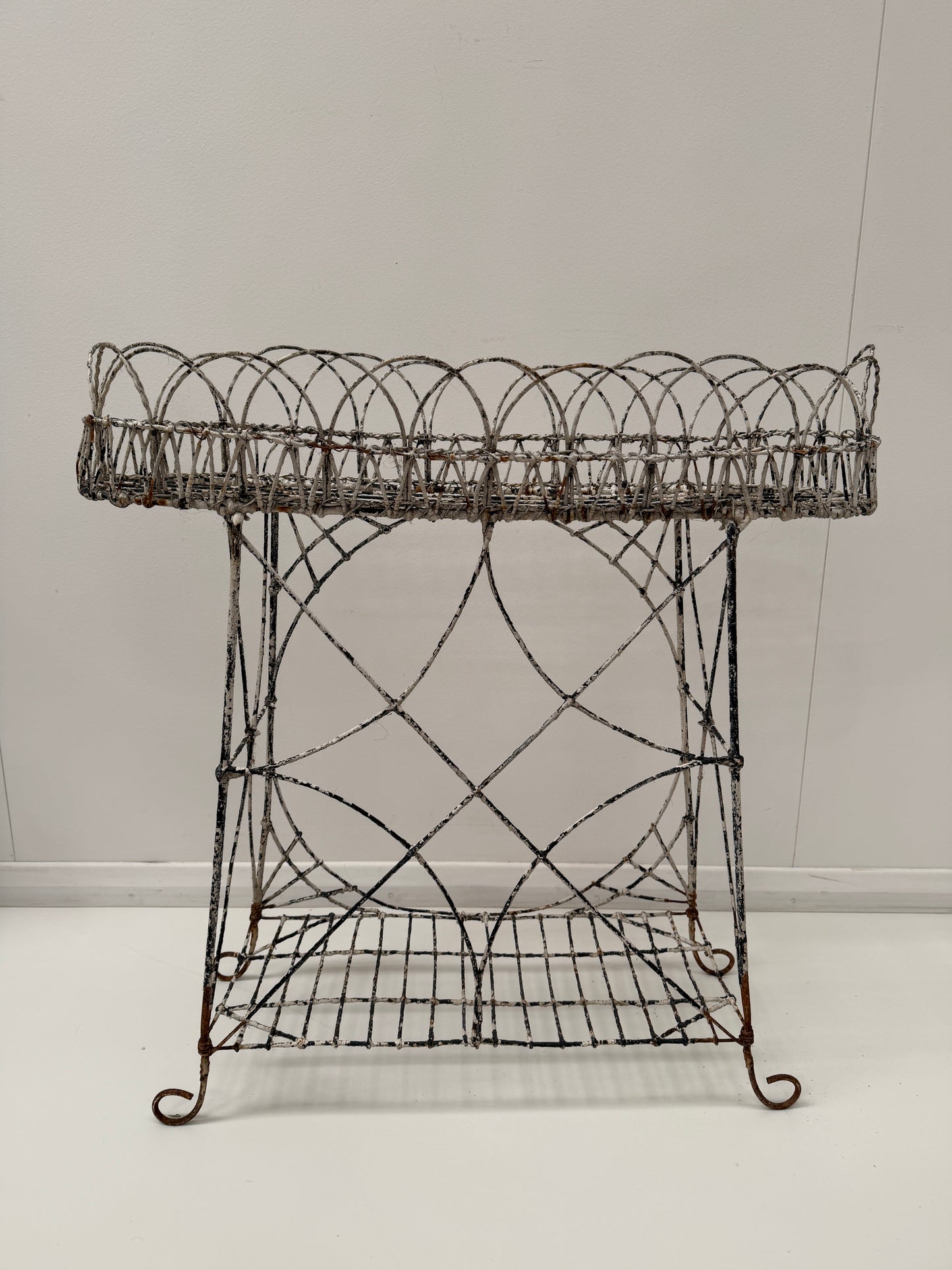 ANTIQUE WIREWORK CONSERVATORY PLANTER
