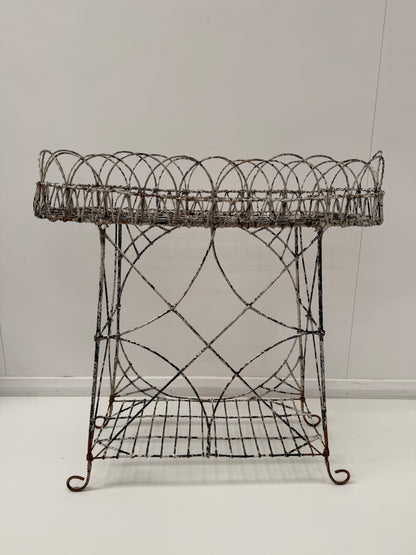 ANTIQUE WIREWORK CONSERVATORY PLANTER