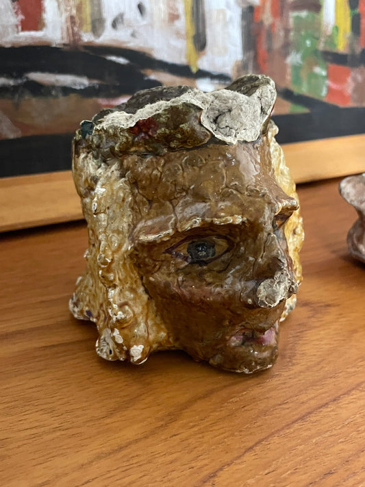 VINTAGE PAPIER-MÂCHÉ PUPPET HEAD - THE KING
