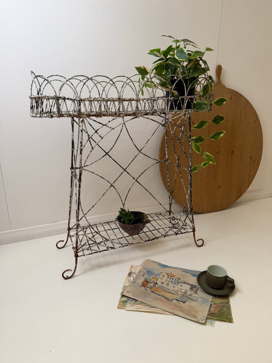 ANTIQUE WIREWORK CONSERVATORY PLANTER
