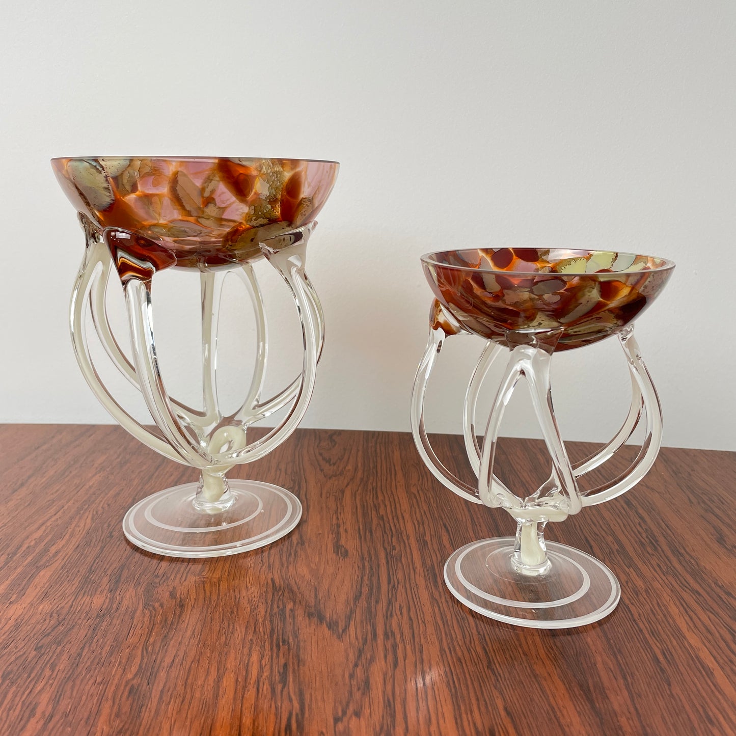 VINTAGE POLISH COMPOTE DISHES BY JOZEF JANKOWSKI