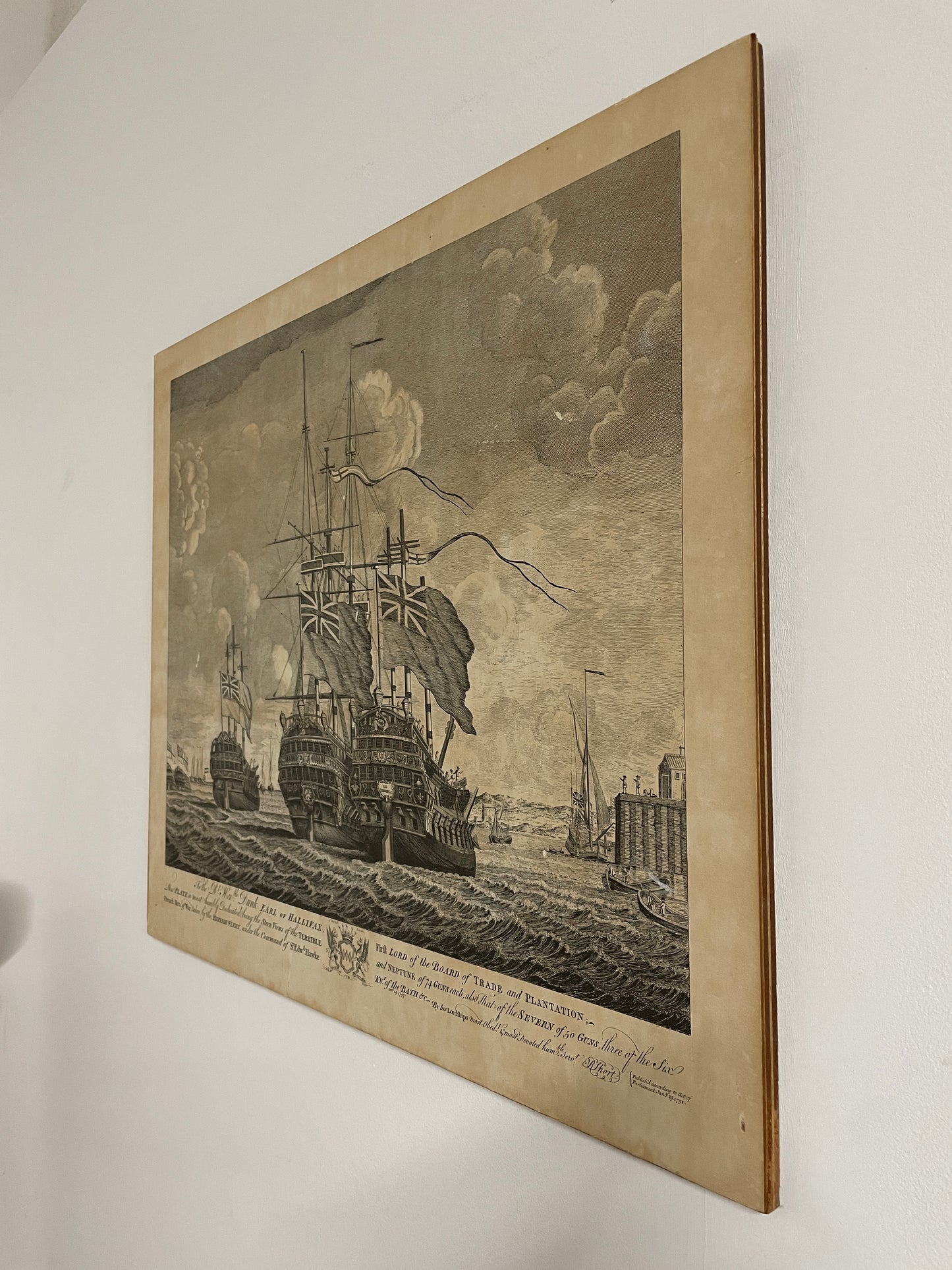 SEPIA SHIP PRINTS - J BOYDELL SET OF 4