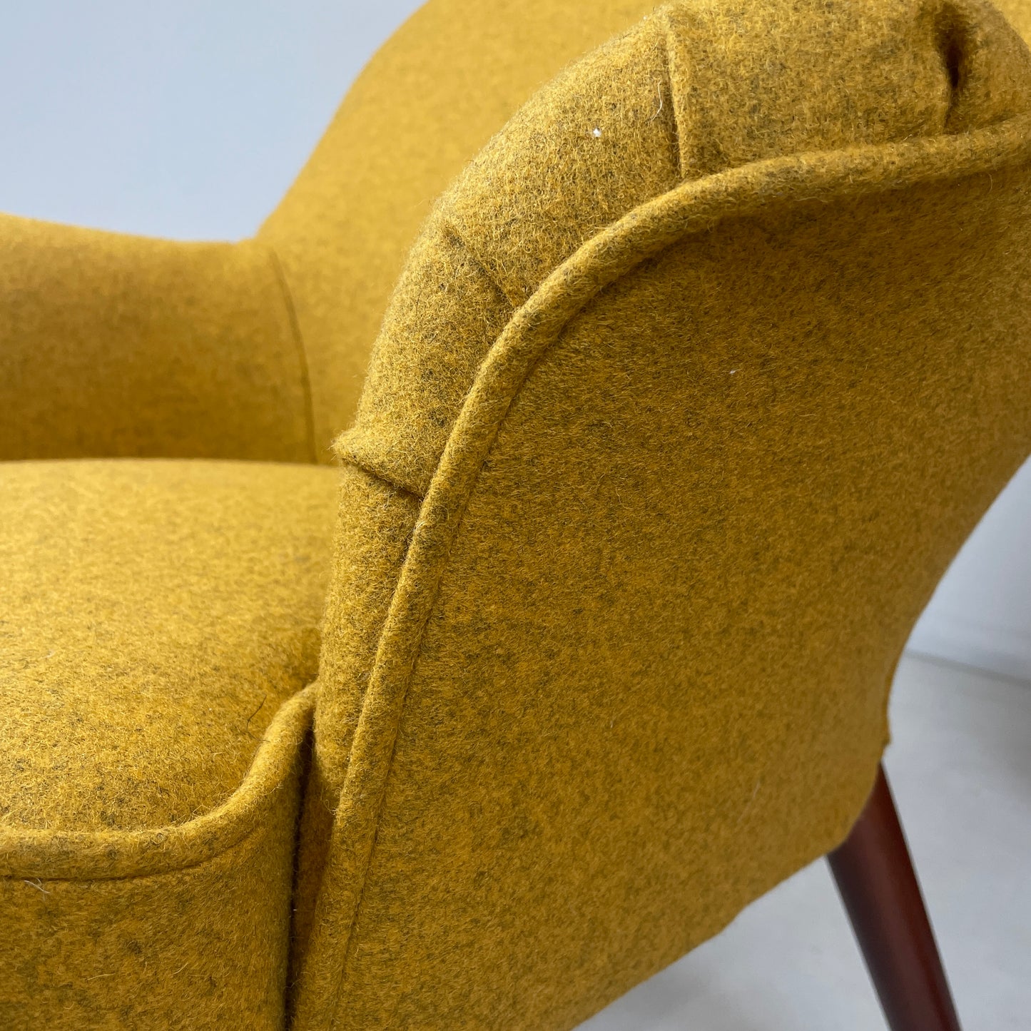 TOOTHILL COCKTAIL CHAIR IN MUSTARD WOOL