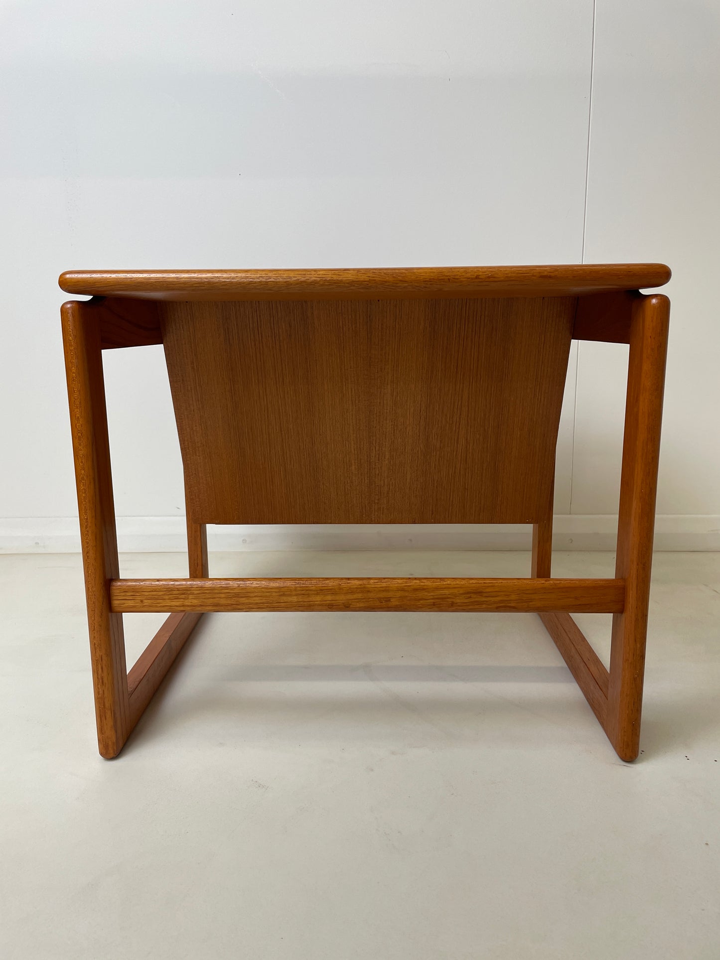 DANISH TEAK MAGAZINE RACK / SIDE TABLE