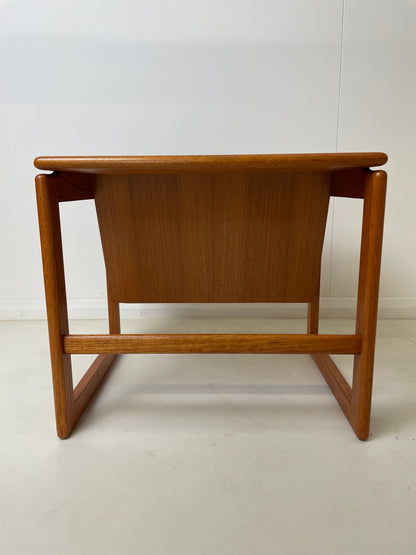 DANISH TEAK MAGAZINE RACK / SIDE TABLE
