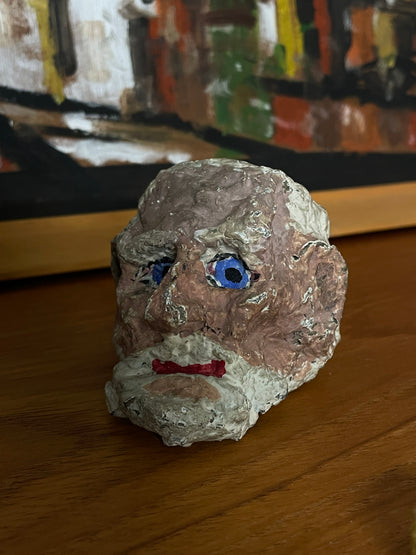 VINTAGE PAPIER-MÂCHÉ PUPPET HEAD - ‘OLD BLUE EYES’