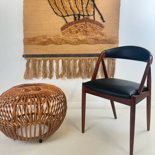 FRANCO ALBINI BAMBOO LOBSTER POT FOOTSTOOL POUFEE