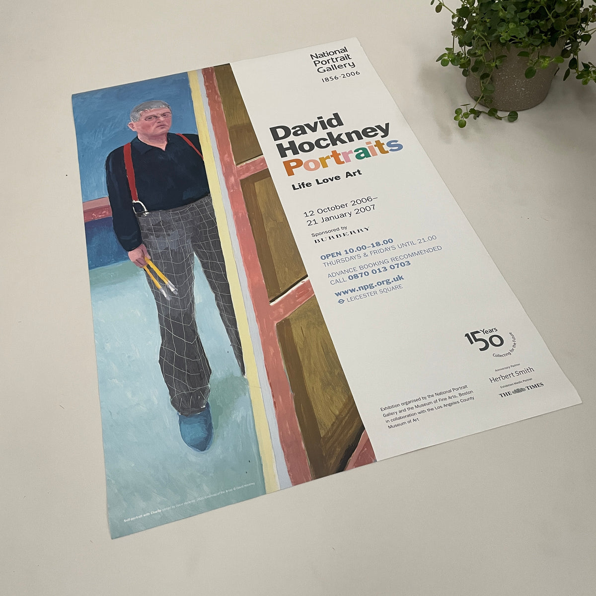 DAVID HOCKNEY POSTER PORTRAITS LIFE LOVE ART 2006 2007 Statement