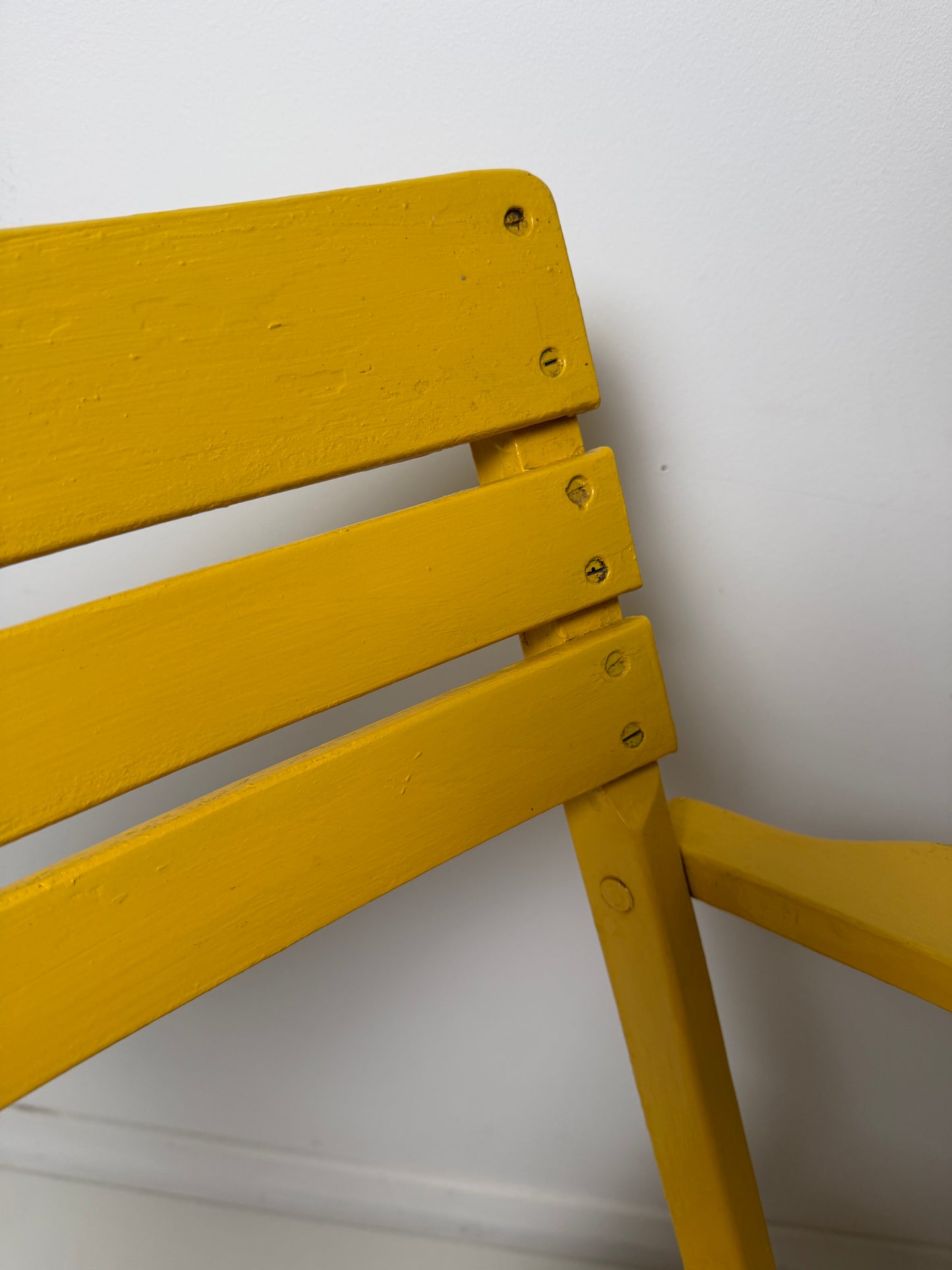 BAUHAUS FOLDING GARDEN CHAIRS IN YELLOW - SET OF 4