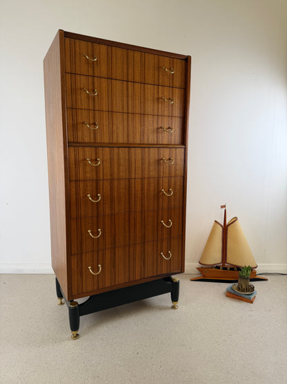 1960s GPLAN TOLA WOOD LIBRENZA TALLBOY BY E GOMME
