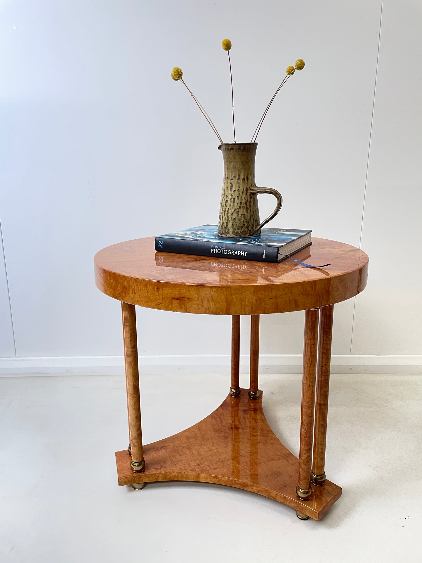 WALNUT BIEDERMEIRER TRIPOD SIDE COFFEE TABLE