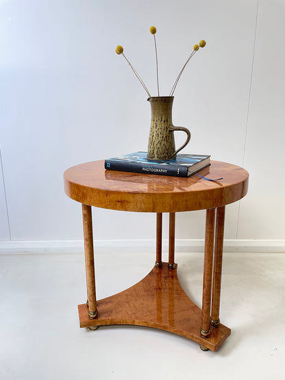 WALNUT BIEDERMEIRER TRIPOD SIDE COFFEE TABLE