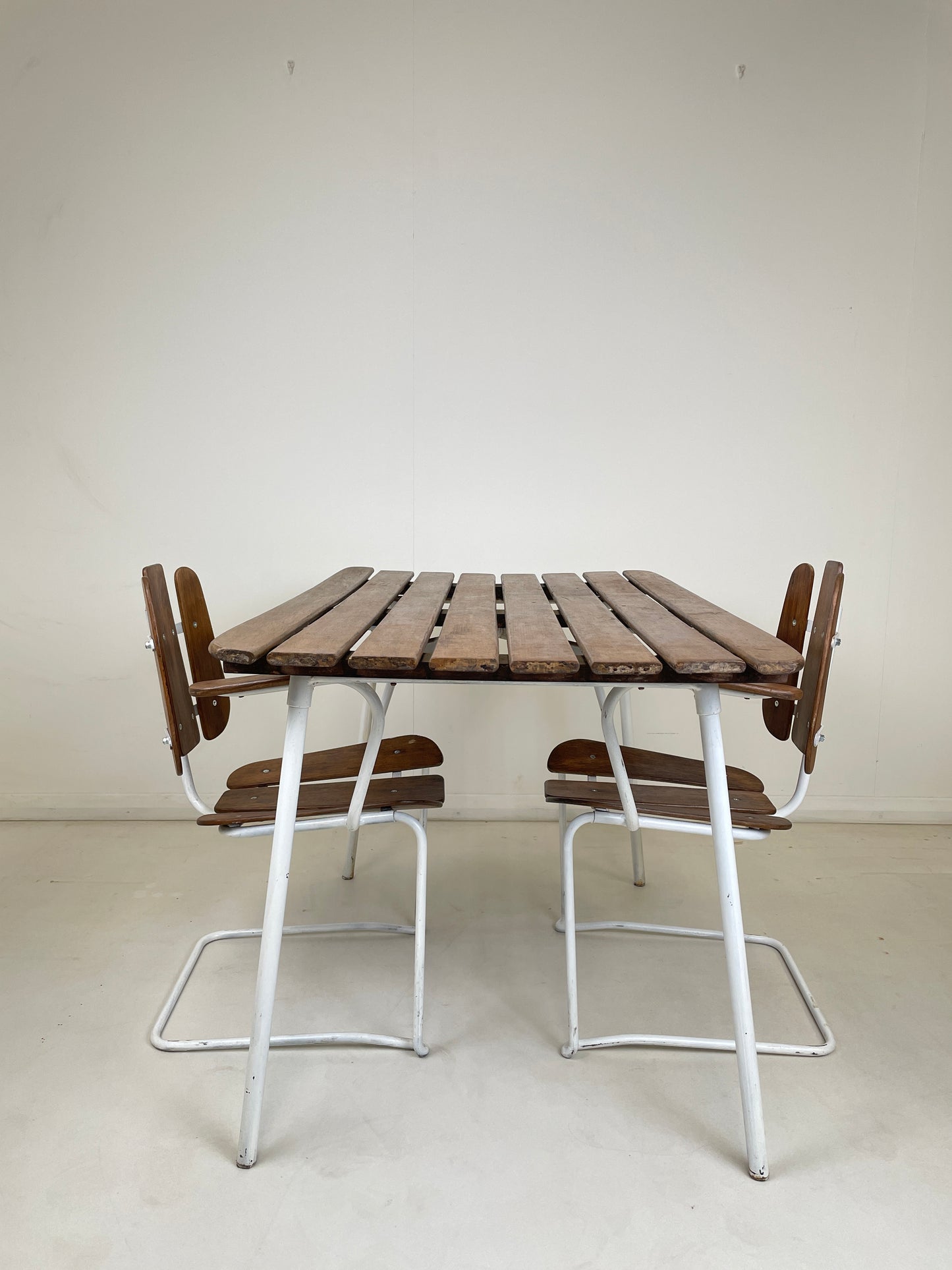 HERMAN PERSSONS SWEDISH GARDEN TABLE & CHAIRS 1960s