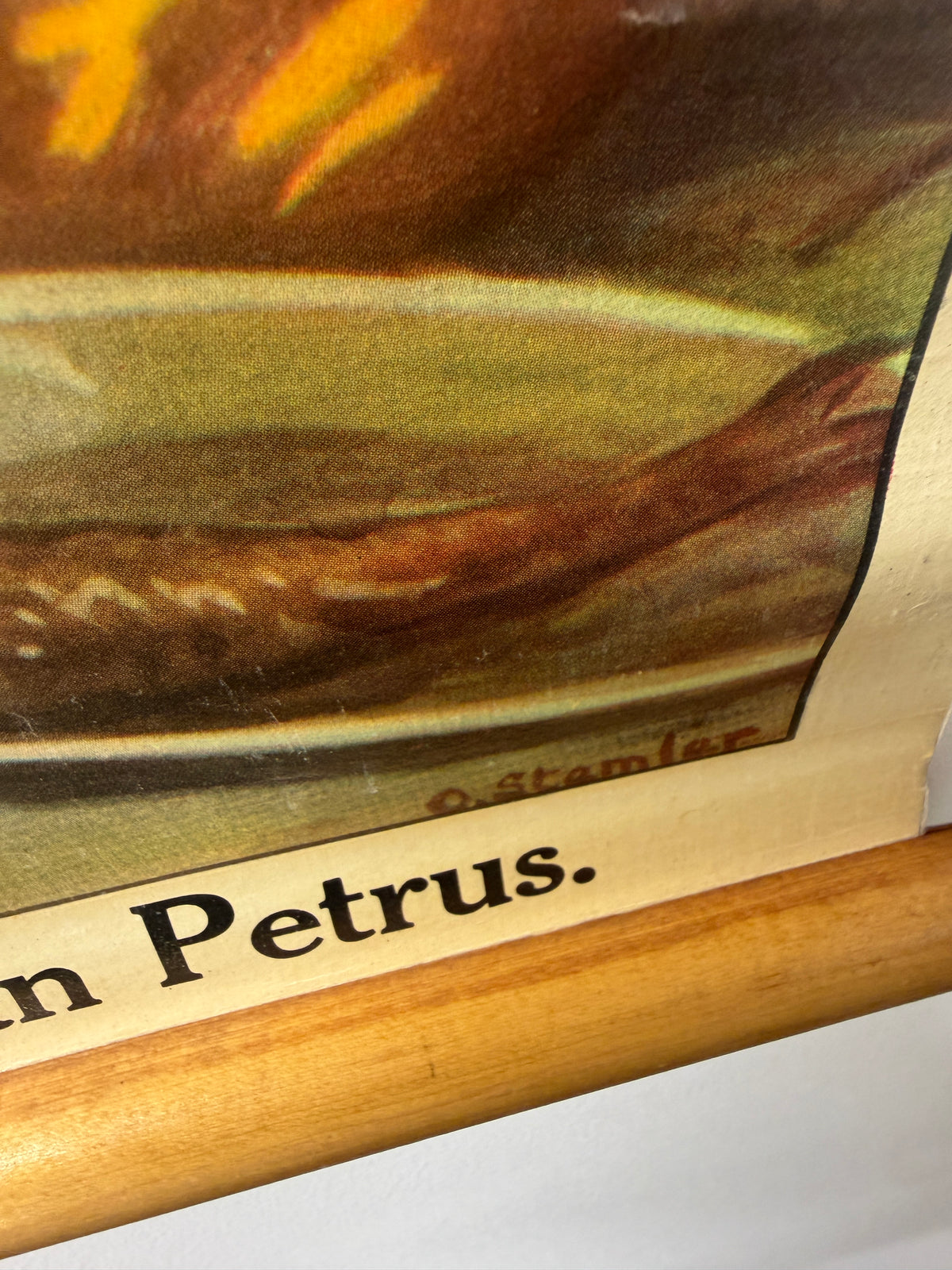 VINTAGE RELIGIOUS WALL HANGING WITH DUTCH TEXT