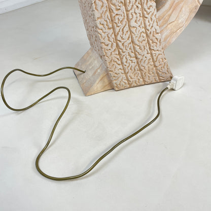 1980s POST MODERN TESSELLATED STANDARD LAMP TABLE