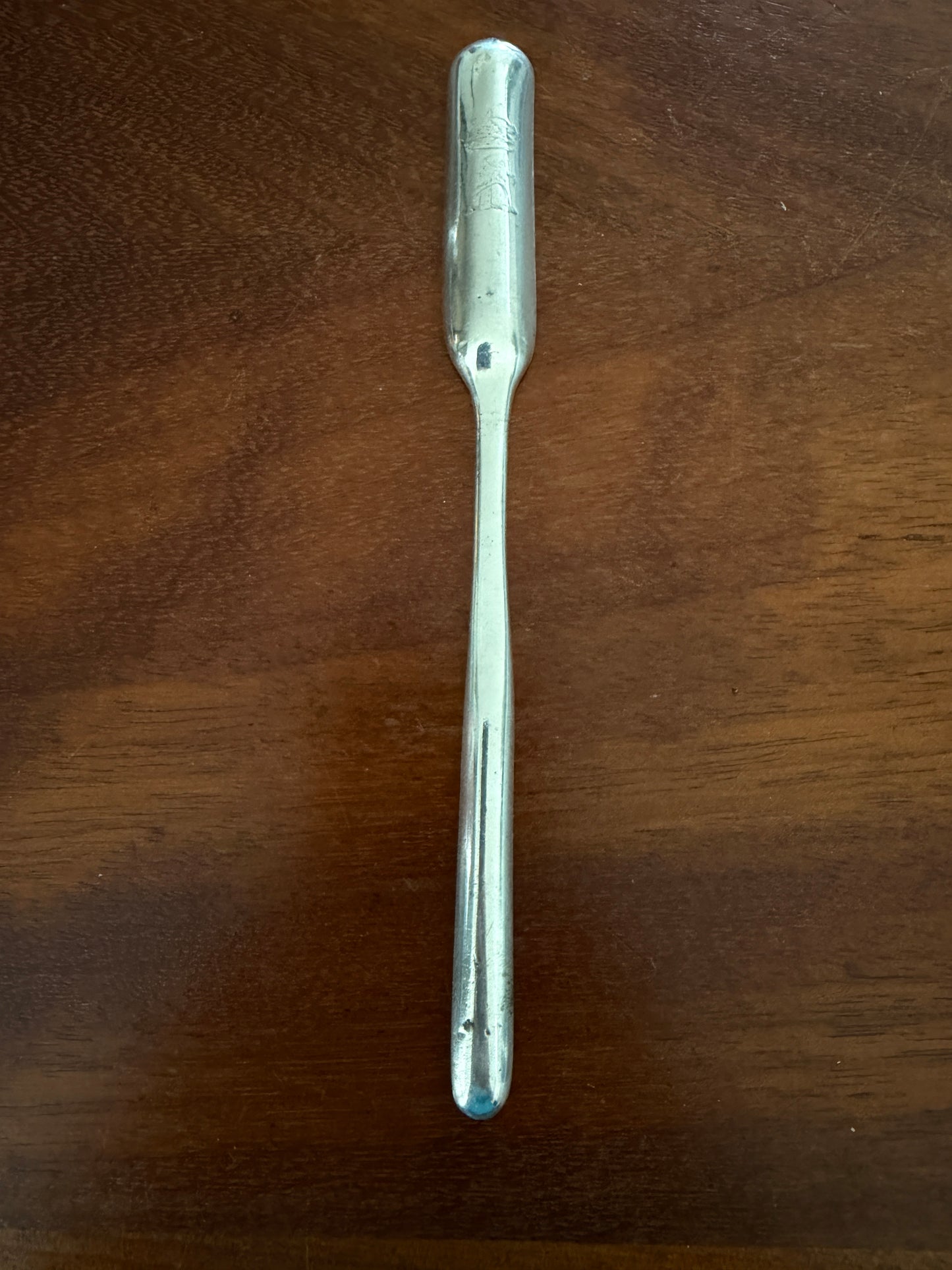 ANTIQUE BONE MARROW SILVER PLATE SCOOP
