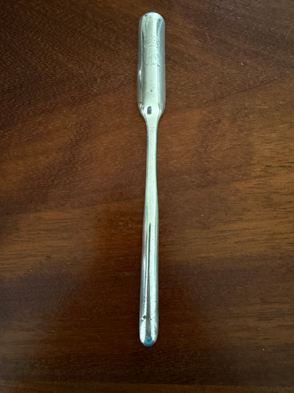 ANTIQUE BONE MARROW SILVER PLATE SCOOP