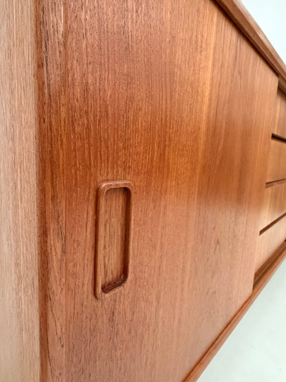 DANISH TEAK SIDEBOARD WITH SLIDING DOORS