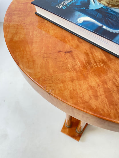 WALNUT BIEDERMEIRER TRIPOD SIDE COFFEE TABLE