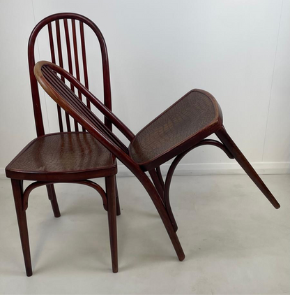PAIR OF BENTWOOD CHAIRS BY JOSEF HOFFMANN FOR THONET
