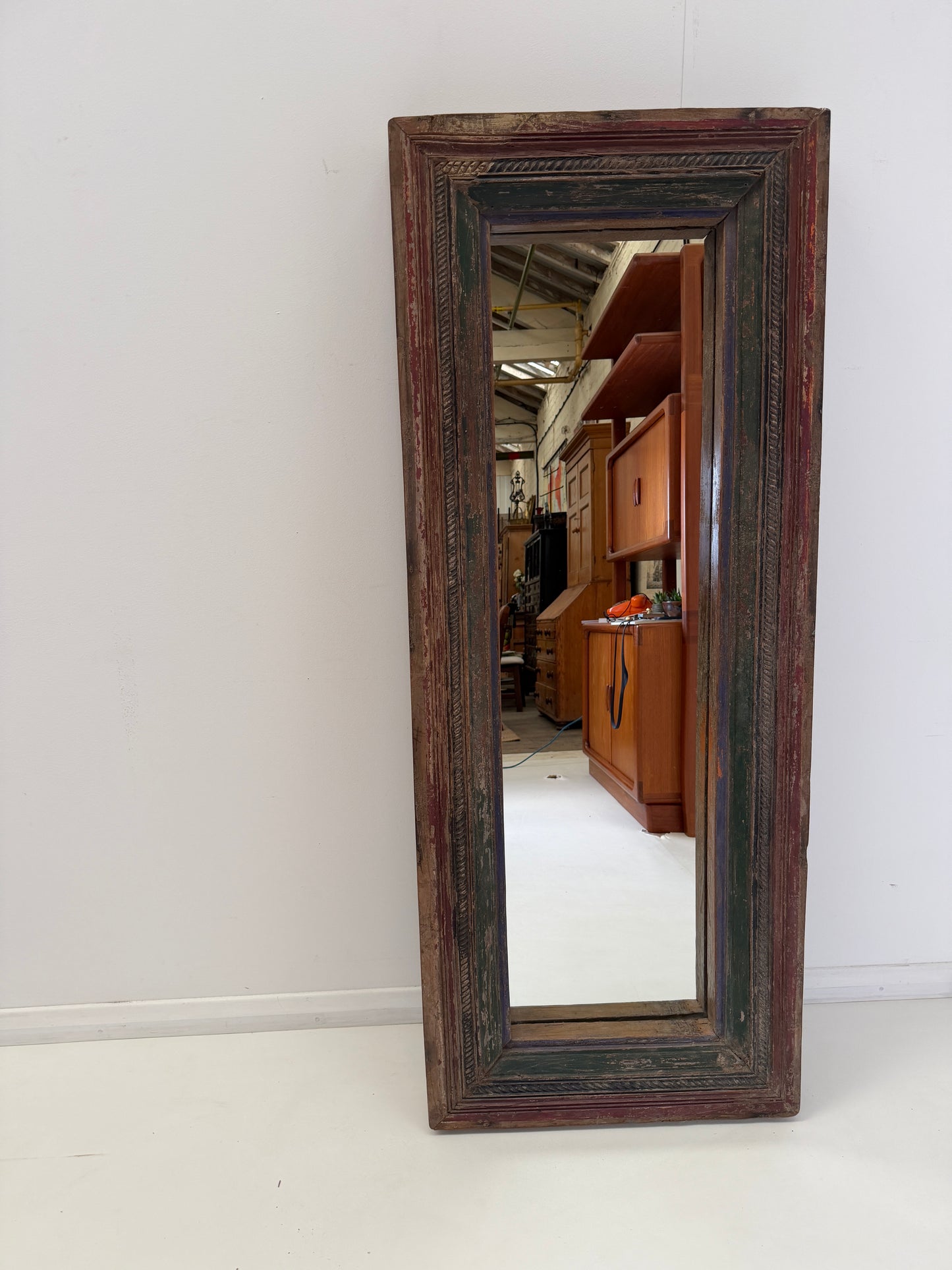 RAJASTHAN, INDIAN TEAK MIRROR - FULL LENGTH