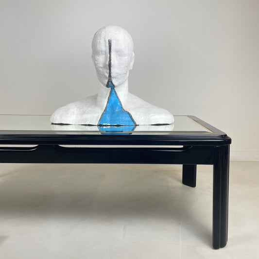 PLASTER ART SCULPTURE ZIP HEAD