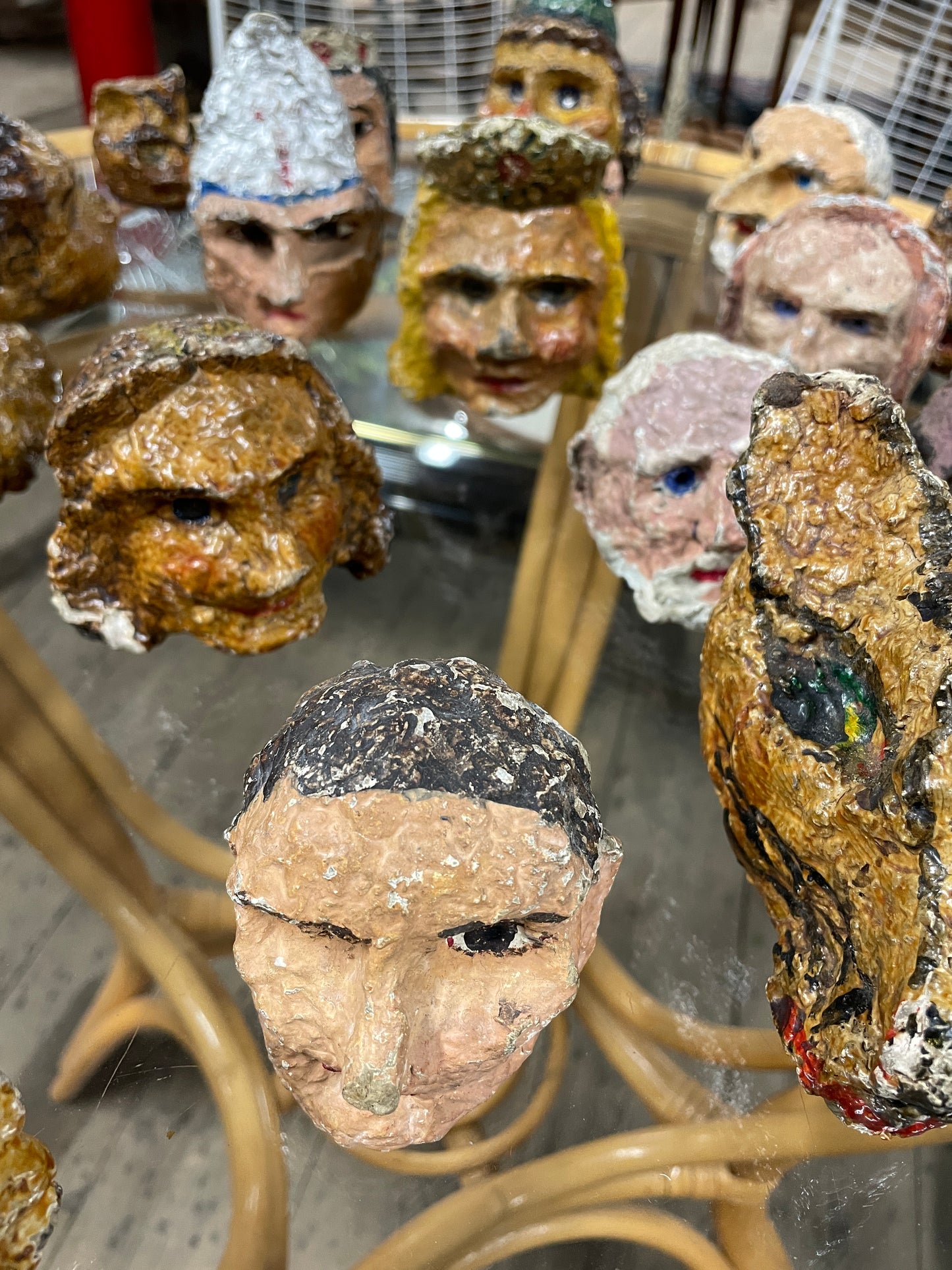 VINTAGE PAPIER-MÂCHÉ PUPPET HEAD - THE PRIEST