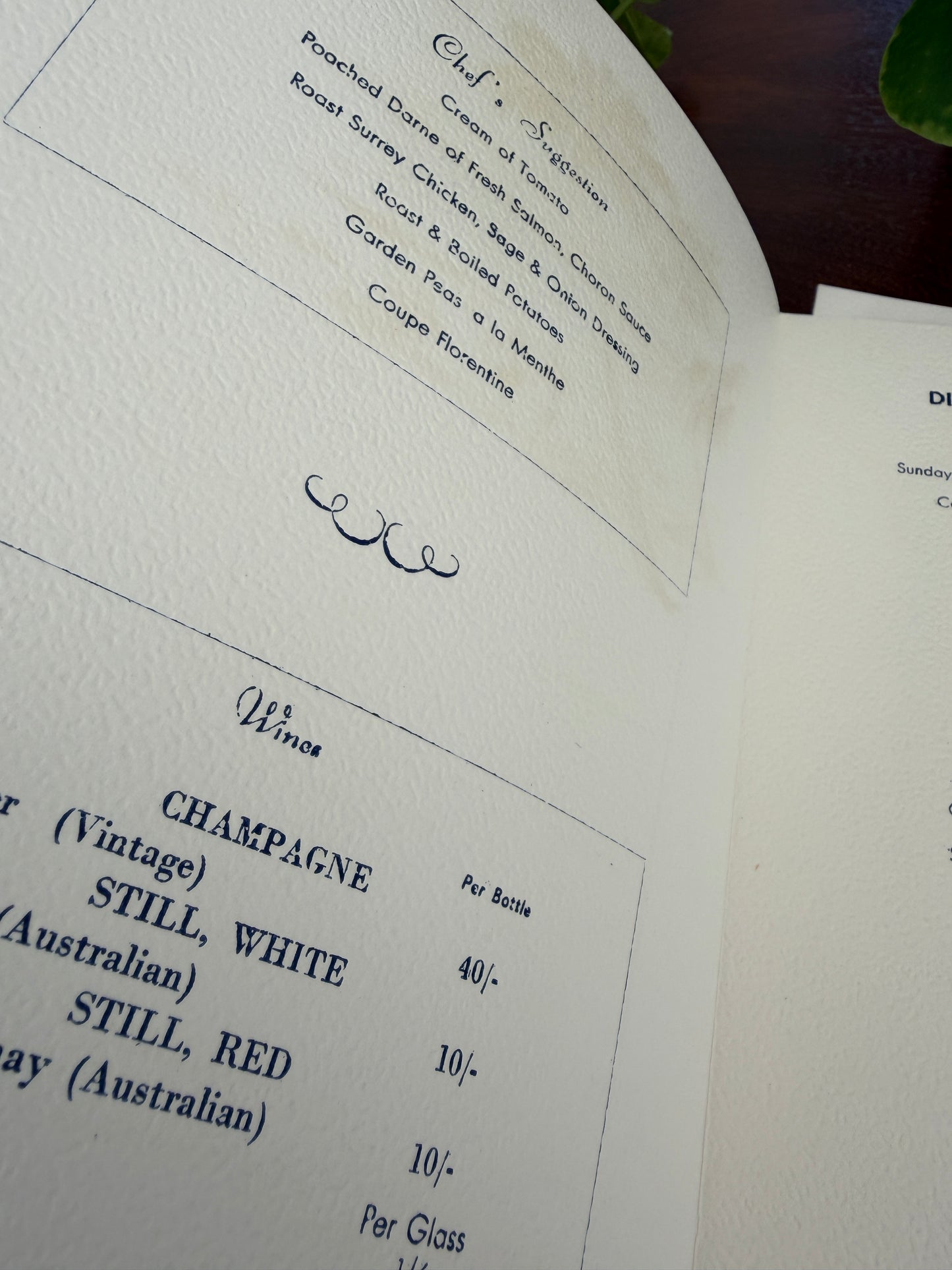 VINTAGE 60S MENUS FROM A CRUISE SHIP