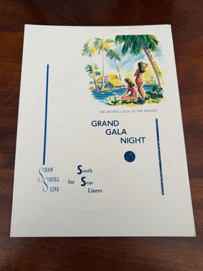 VINTAGE 60S MENUS FROM A CRUISE SHIP