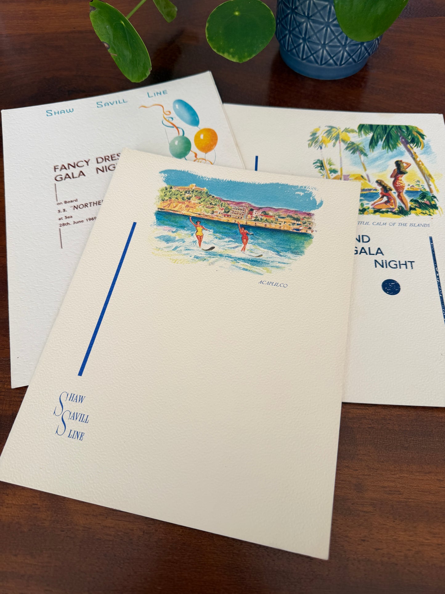 VINTAGE 60S MENUS FROM A CRUISE SHIP